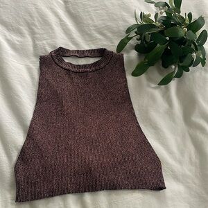 Zara metallic halter top